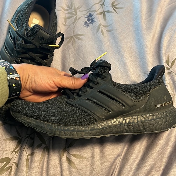 Gently worn pair of Adidas All black Ultraboost shoes. - Picture 2 of 5